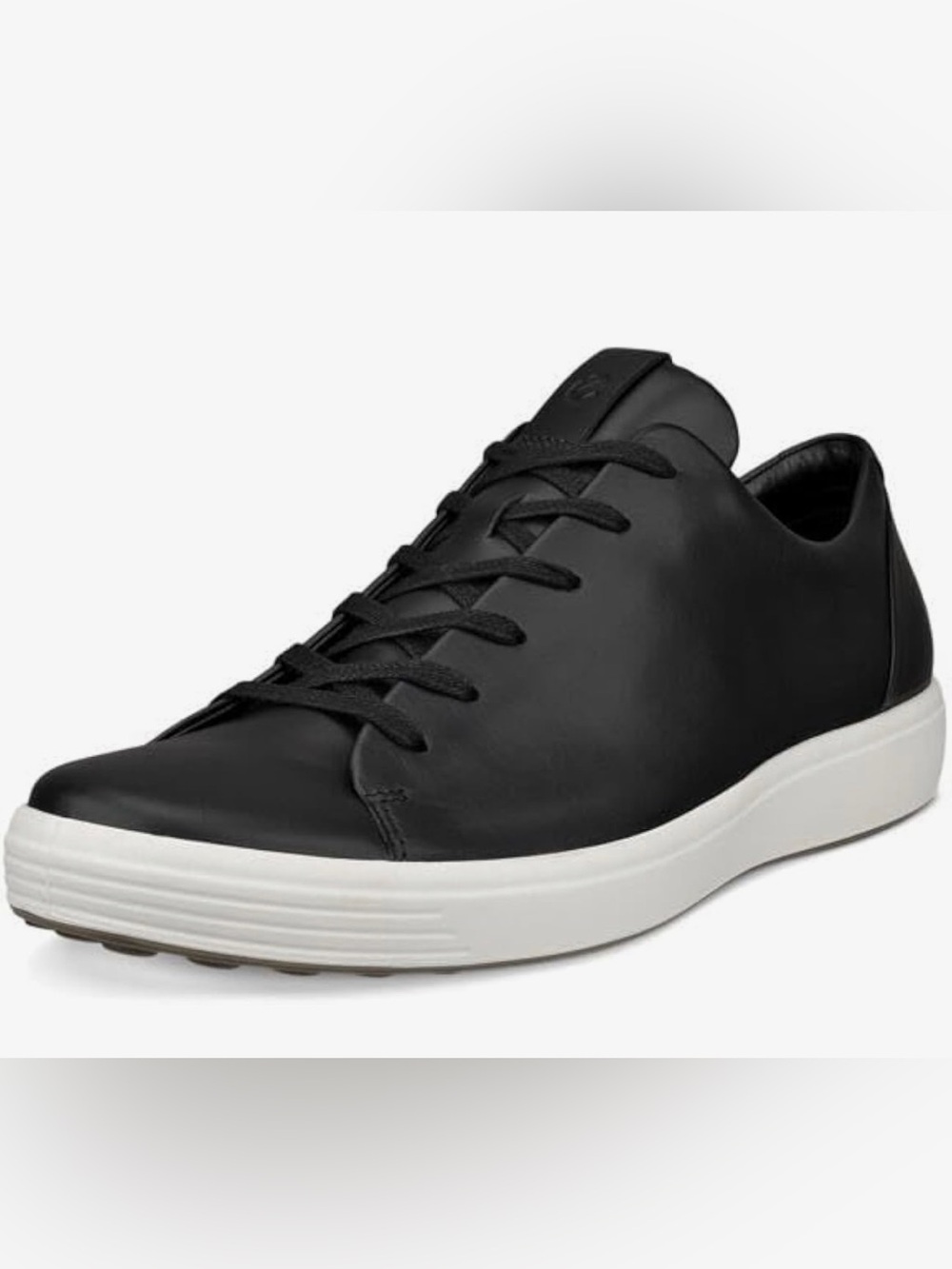 ECCO Men's Soft 7 Premier lace Up Sneakers Black Leather Size 8-8.5 M US